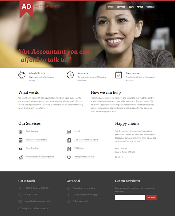 AD Accountancy Home Page